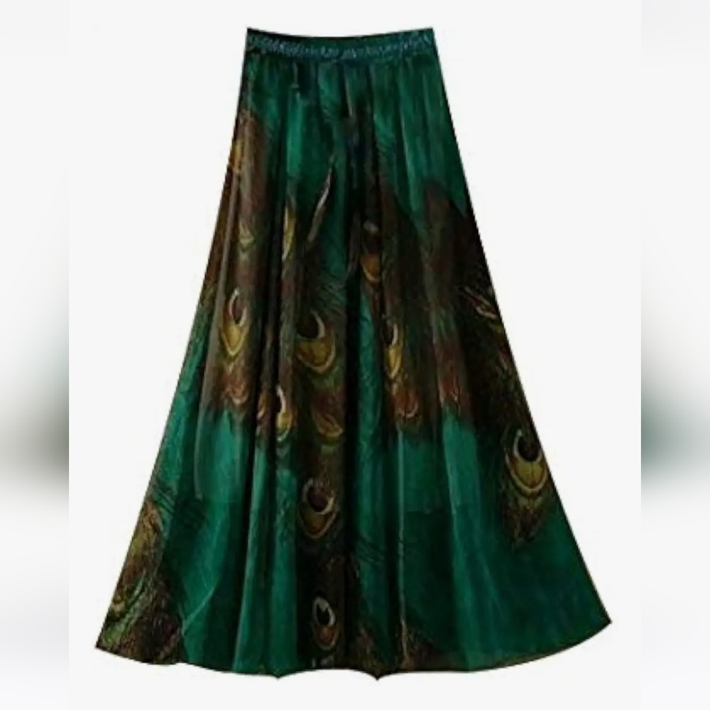 Peacock maxi skirt